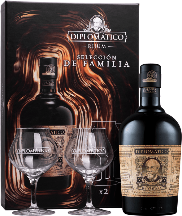 Diplomatico Seleccion de Familia + 2 glasses