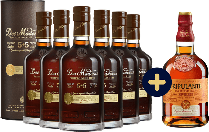 Bundle 6x Dos Maderas PX 5+5 + Tripulante Caribbean Spiced free