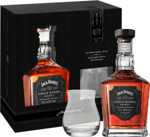 Jack Daniel's Single Barrel Select se sklenicí