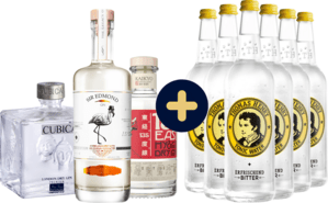 Bundle 135° East Hyogo + Sir Edmond + Cubical Premium + 6x Thomas Henry 0,75l for free