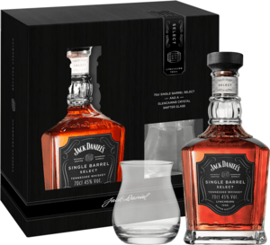 Jack Daniel&#039;s Single Barrel s pohárom