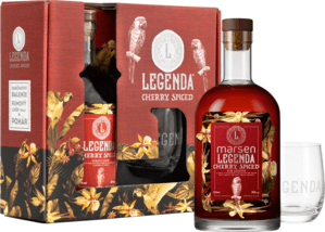 Legenda Cherry Spiced s pohárom