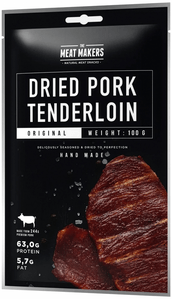 The Meat Makers Dried Pork Tenderloin Original 100g
