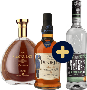 Bundle Ron Cueva 8 Solera + Doorly's XO + Black Tears Super Dry for free