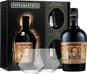 Diplomático Selección de Familia + 2 glasses - damaged box