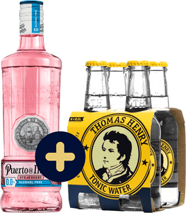 Bundle Puerto de Indias Strawberry Alcohol-Free + 4x Thomas Henry Tonic free