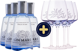 Gin Mare Mediterranean Gin 42,7% Vol. 0,7l in Giftbox with 2 glasses