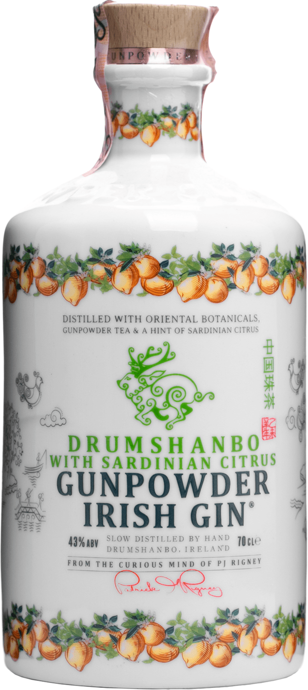 Drumshanbo Gunpowder Irish Gin Sardinian Citrus Edition ceramic bottle Gin Bondston