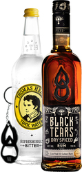 Set Black Tears Dry Spiced Rum + Thomas Henry Tonic Water 0,75l + darček otvárak na fľaše