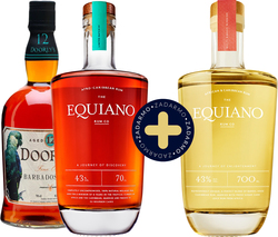 Set Doorly&#039;s 12 ročný + Equiano Rum + Equiano Light Rum zadarmo