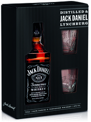Jack Daniel&#039;s s 2 sklenicemi - kartónek