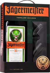 Jägermeister 1,75l + 2 skleničky + pumpa